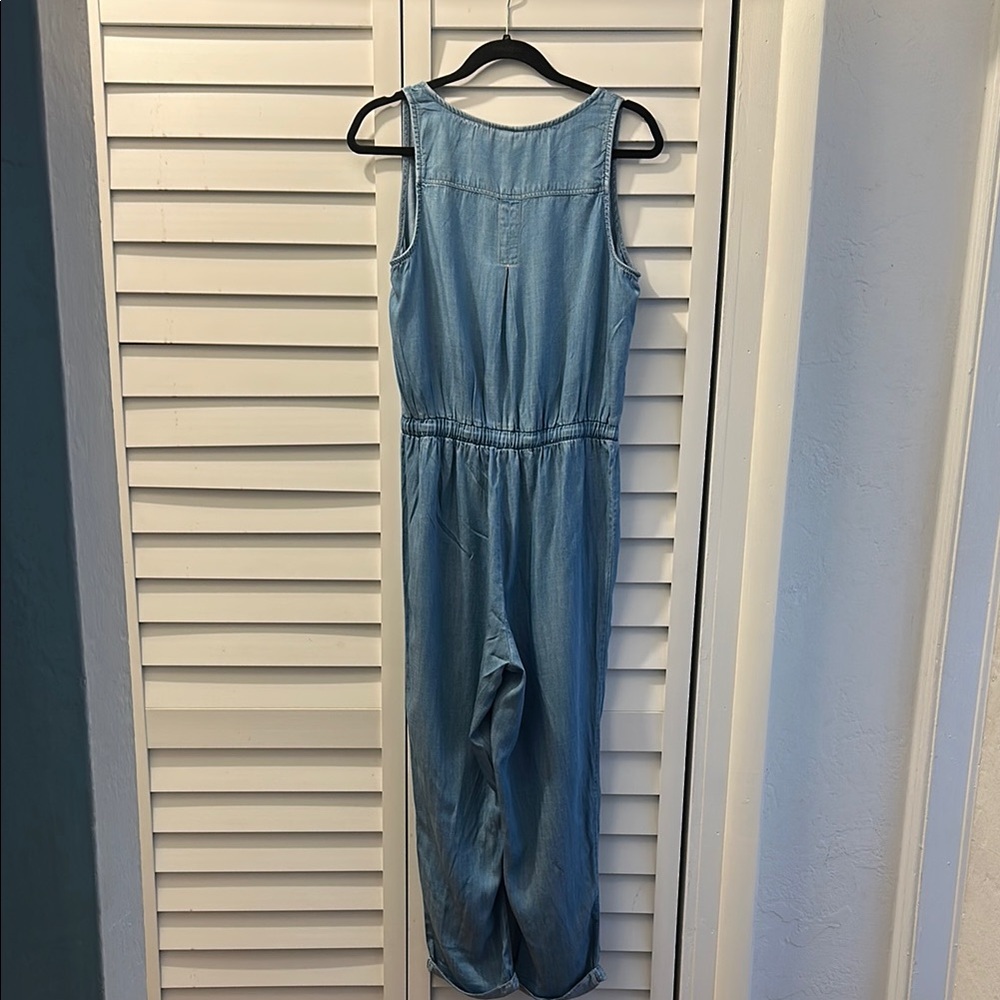 Knox Rose Light Blue Sleeveless Jumpsuit - Picture 4 of 7